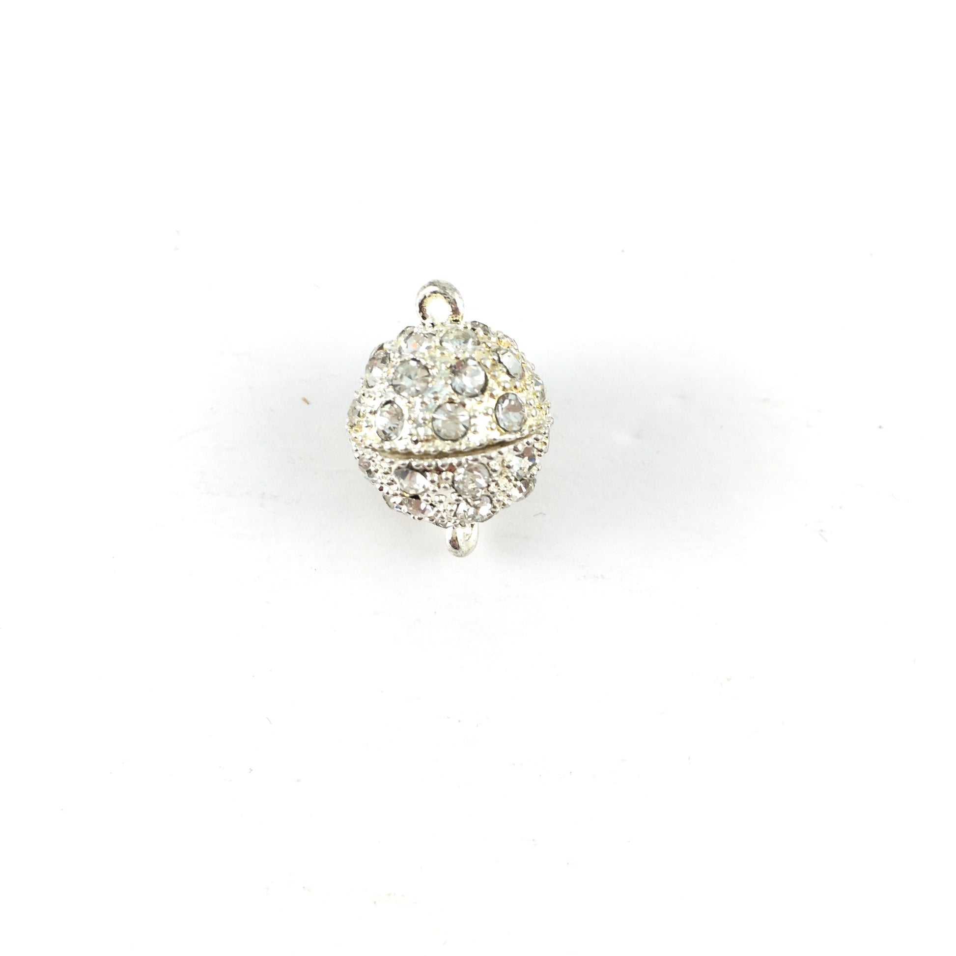 14mm CZ Magnet Lock 2 Sets, Silver | Bellaire Wholesale