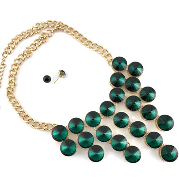 Elegant Crystal Necklace, Silver Night Stones | Bellaire Wholesale