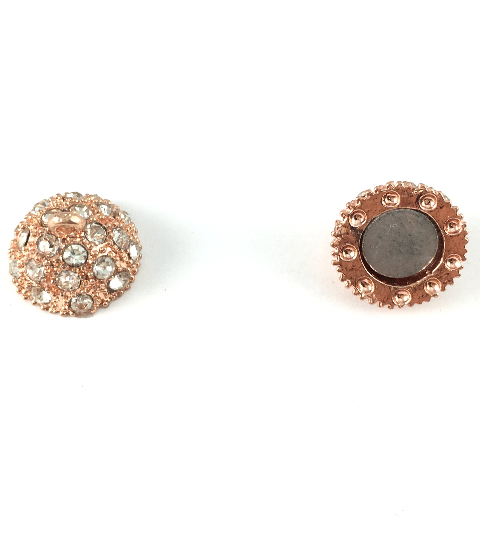 10mm CZ Magnet Lock 2 Sets, Rose Gold | Bellaire Wholesale