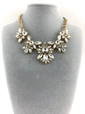 Elegant Floral Flower Crystal Necklace