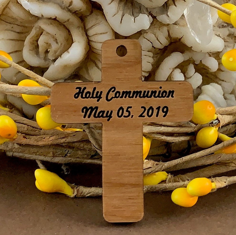 Holy Communion Personalized Wood Cross | Bellaire Wholesale