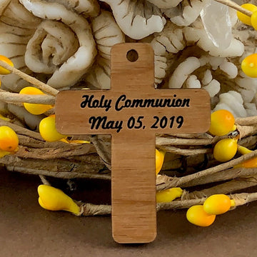 Holy Communion Personalized Wood Cross | Bellaire Wholesale