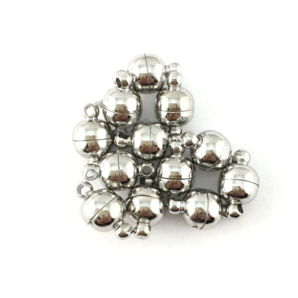 Small Size Magnetic Lock Set of 6, Rhodium | Bellaire Wholesale
