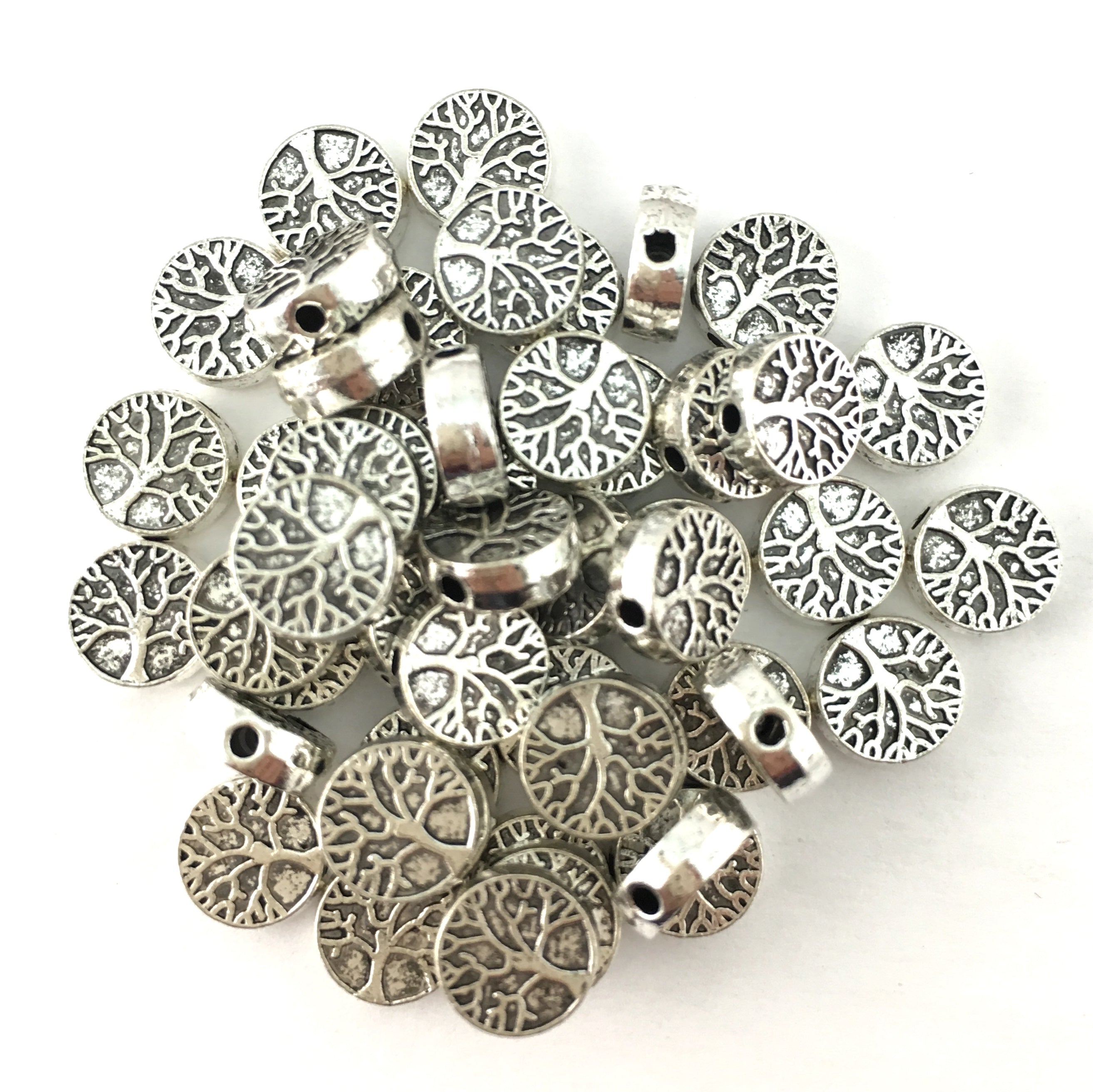 Tree of Life Beads, Antique Silver Bead | Bellaire Wholesale