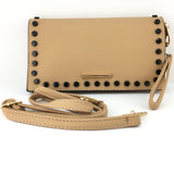 Beige Clutch with Black Button | Bellaire Wholesale