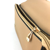 Beige Clutch with Black Button | Bellaire Wholesale