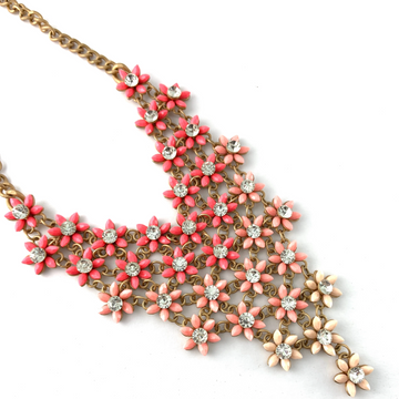 Flower Shape Necklace, Shaded Pink | Bellaire Wholesale