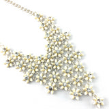 Flower Shape Necklace, Silver with Ivory | Bellaire Wholesale