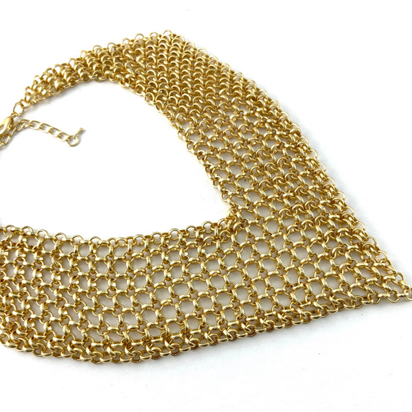 Chainmaille Collar Necklace, Gold | Bellaire Wholesale