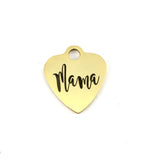 Mama Engraved Heart Charm | Bellaire Wholesale