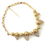 Filigree Ball Necklace with Crystals, Gold | Bellaire Wholesale