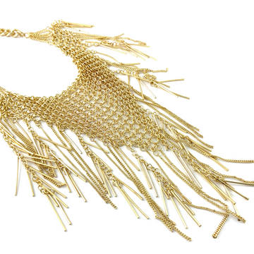 Long Chainmaille Necklace, Gold | Bellaire Wholesale