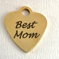 Best Mom Laser Engraved Charm | Bellaire Wholesale