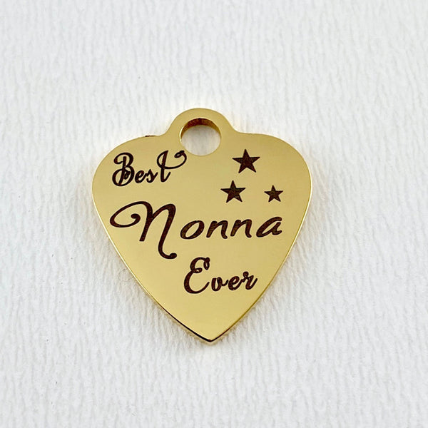 Best Nonna Ever Engraved Charm | Bellaire Wholesale