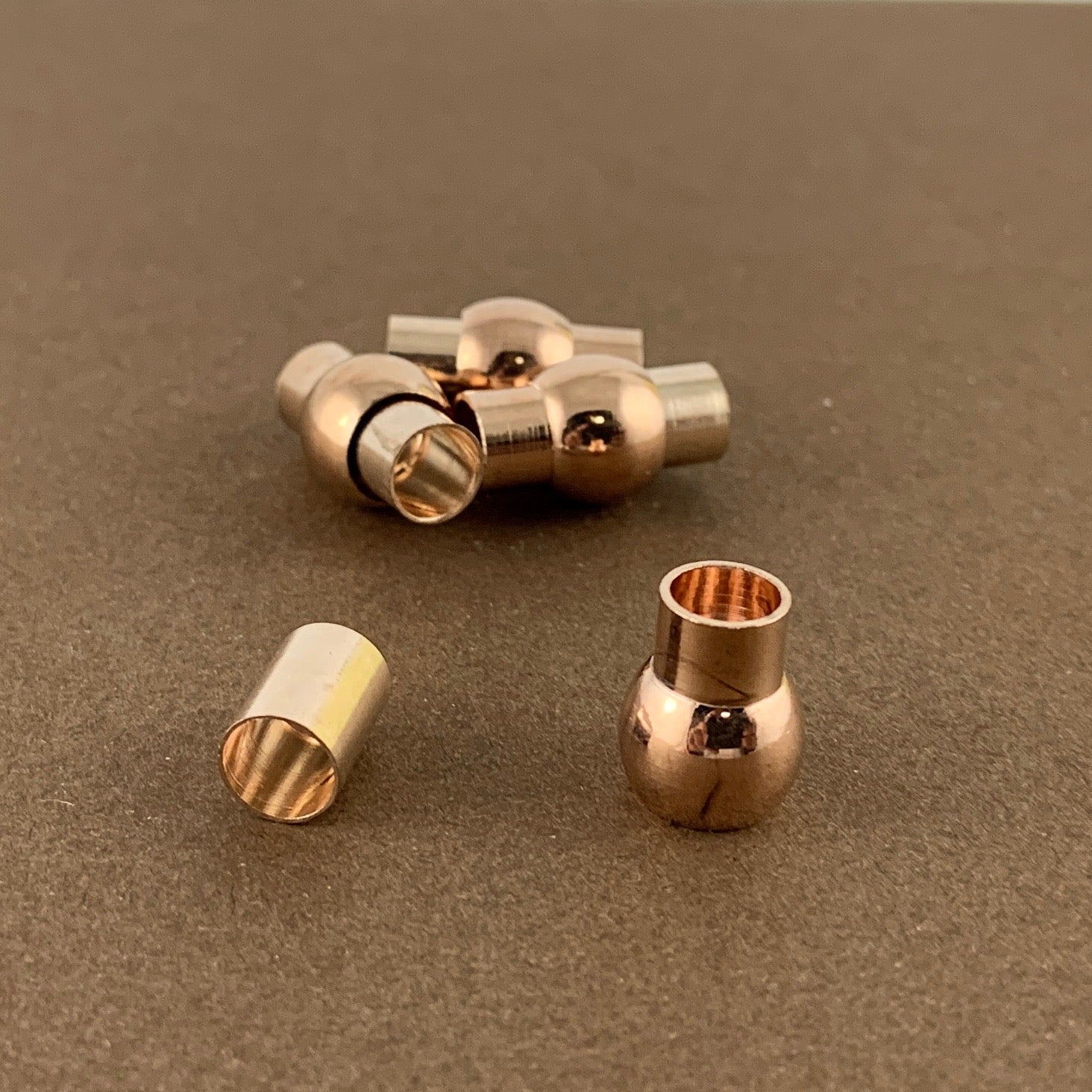 Leather Jewelry Magnetic Locks 2 sets, Rose Gold| Bellaire Wholesale