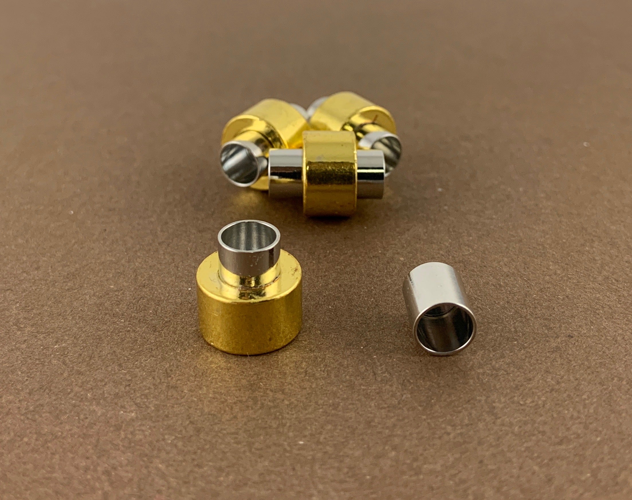Gold Plated Leather Jewelry Magnetic Locks 2 sets | Bellaire Wholesale