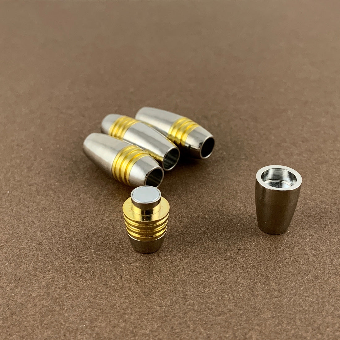 Gold Plated Leather Jewelry Magnetic Locks 2 sets | Bellaire Wholesale