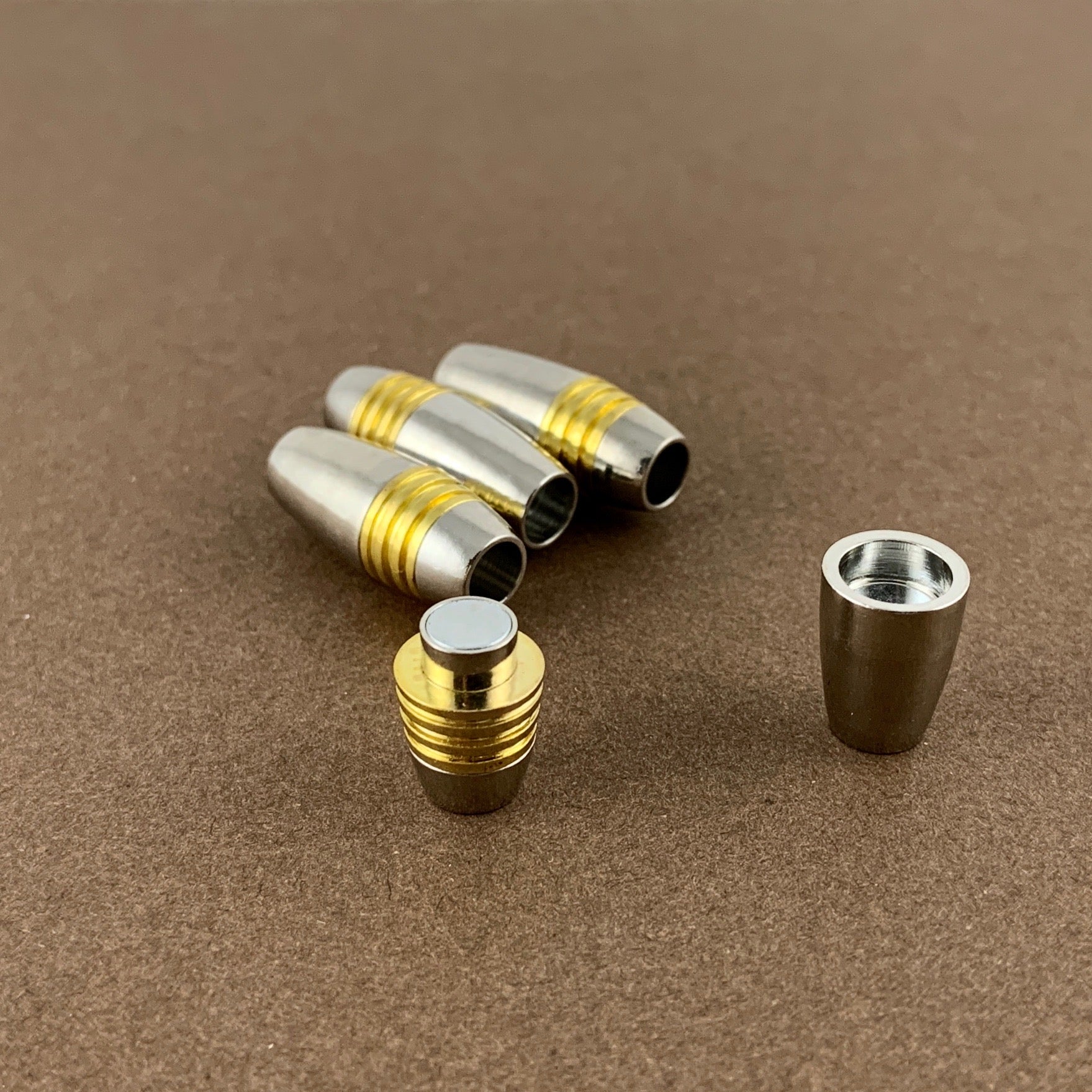 Gold Plated Leather Jewelry Magnetic Locks 2 sets | Bellaire Wholesale