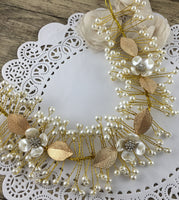 Gold Flexible Pearl Hair Vine, Bridal Hair Piece | Bellaire Wholesale