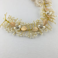 Gold Flexible Pearl Hair Vine, Bridal Hair Piece | Bellaire Wholesale