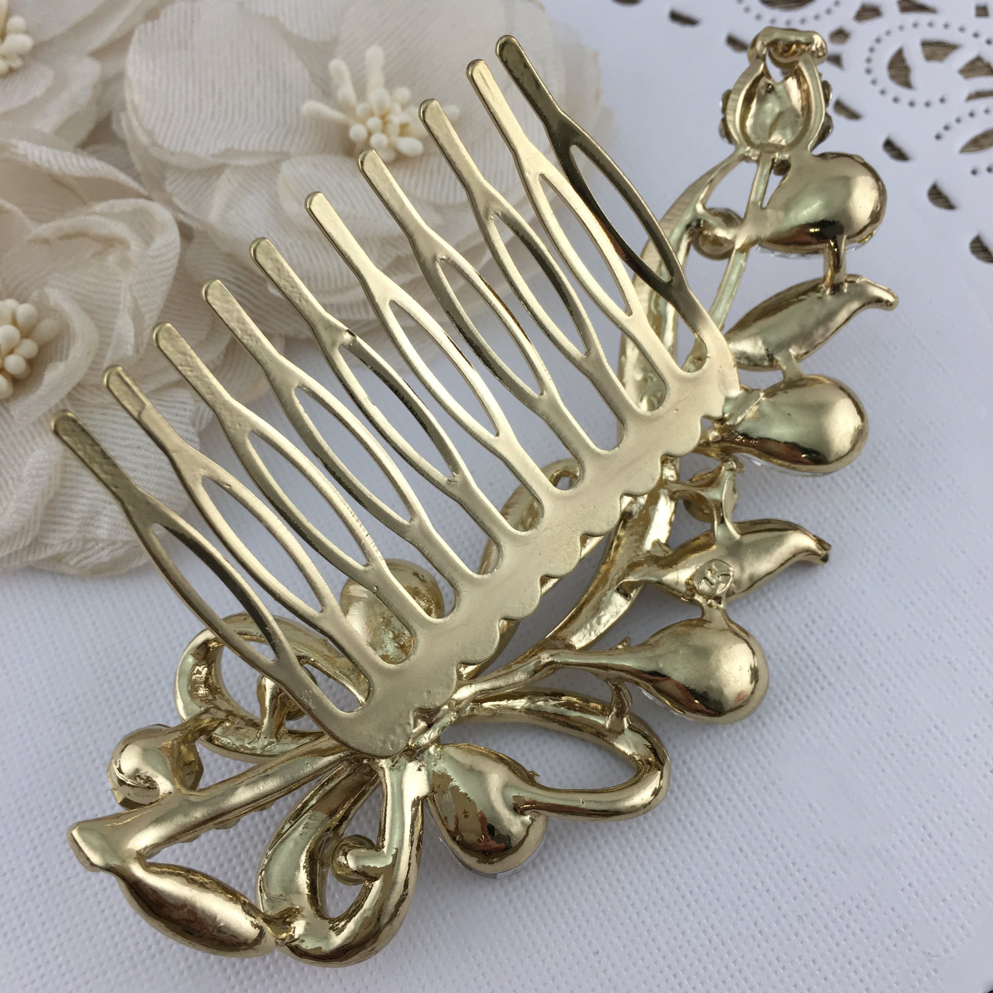Gold Crystal Hair Comb, Bridal Hair Piece | Bellaire Wholesale