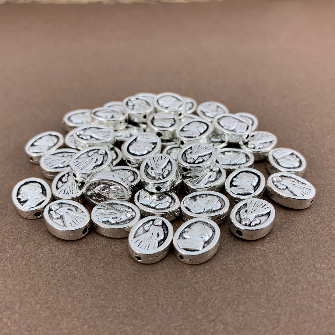 Alloy Catholic Beads, Antique Silver Bead | Bellaire Wholesale