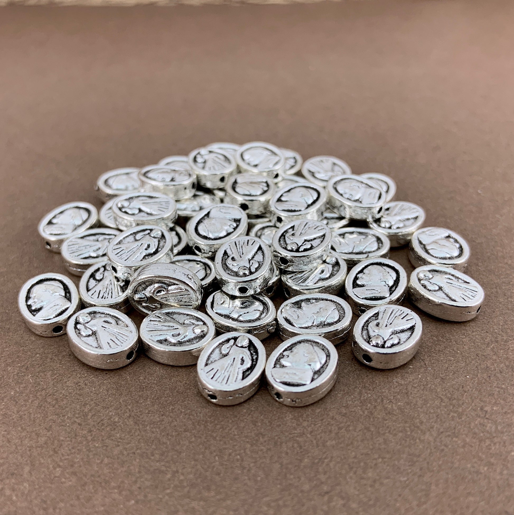 Alloy Catholic Beads, Antique Silver Bead | Bellaire Wholesale