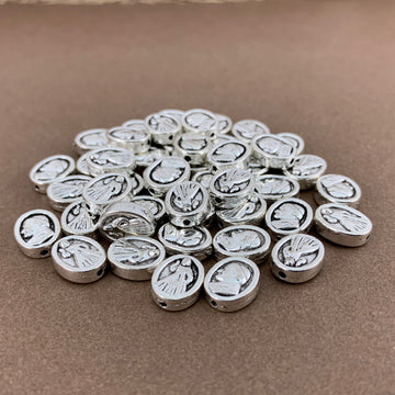 Alloy Catholic Beads, Antique Silver Bead | Bellaire Wholesale