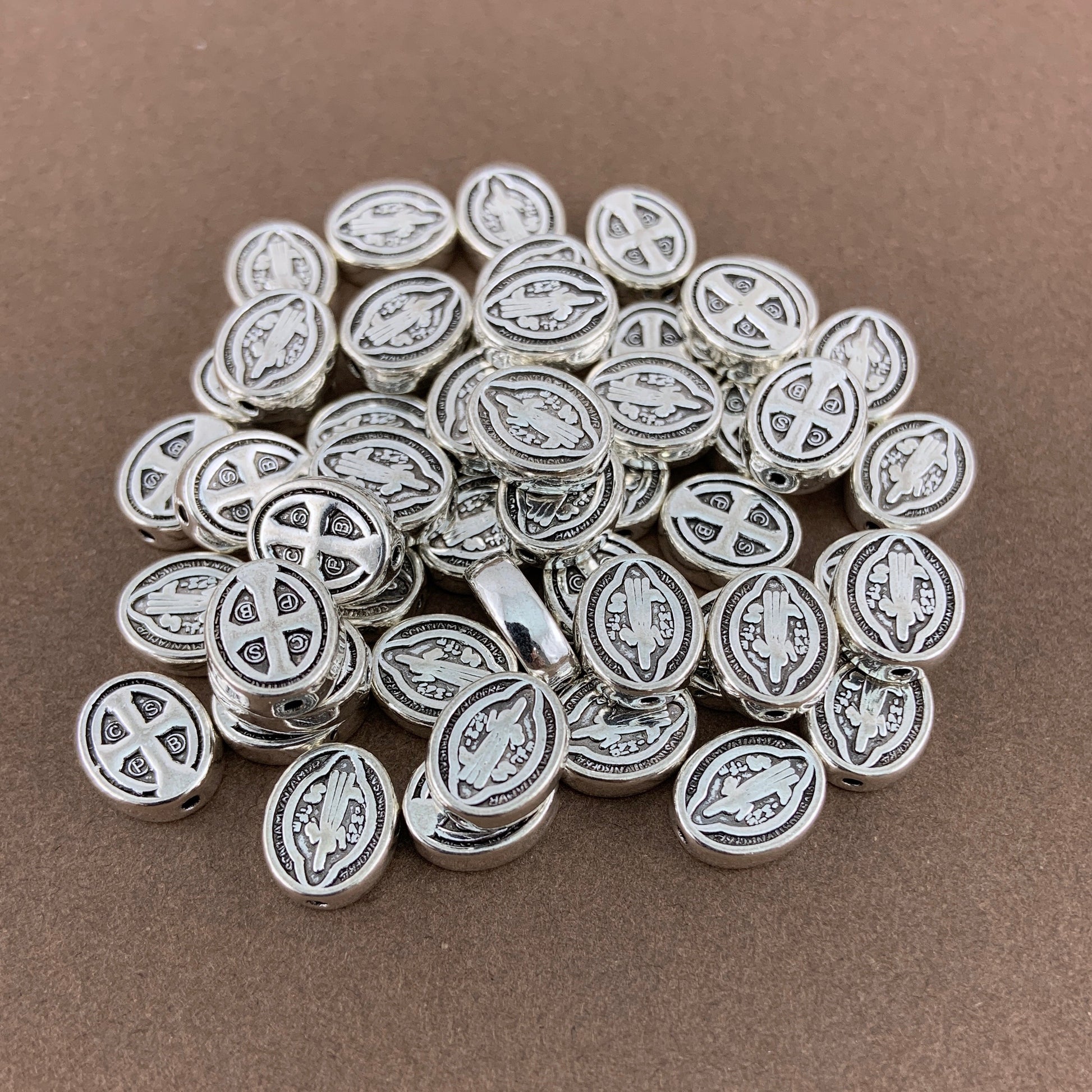 Alloy Catholic Beads, Antique Silver Bead | Bellaire Wholesale