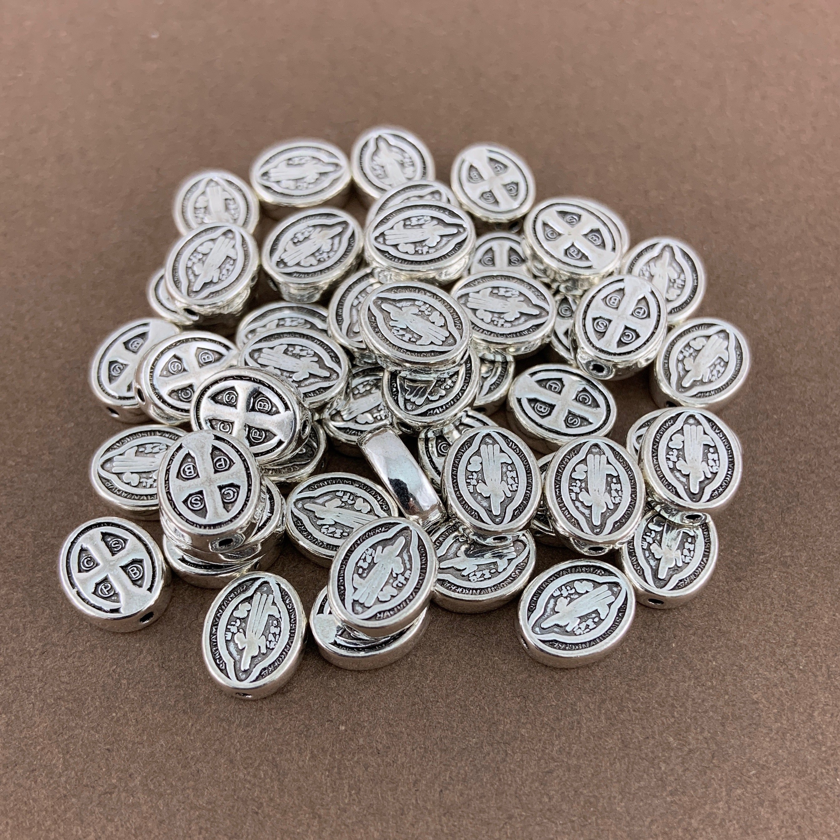 Alloy Catholic Beads, Antique Silver Bead | Bellaire Wholesale