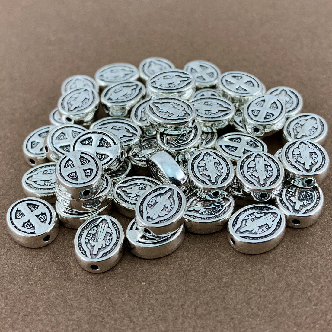 Alloy Catholic Beads, Antique Silver Bead | Bellaire Wholesale