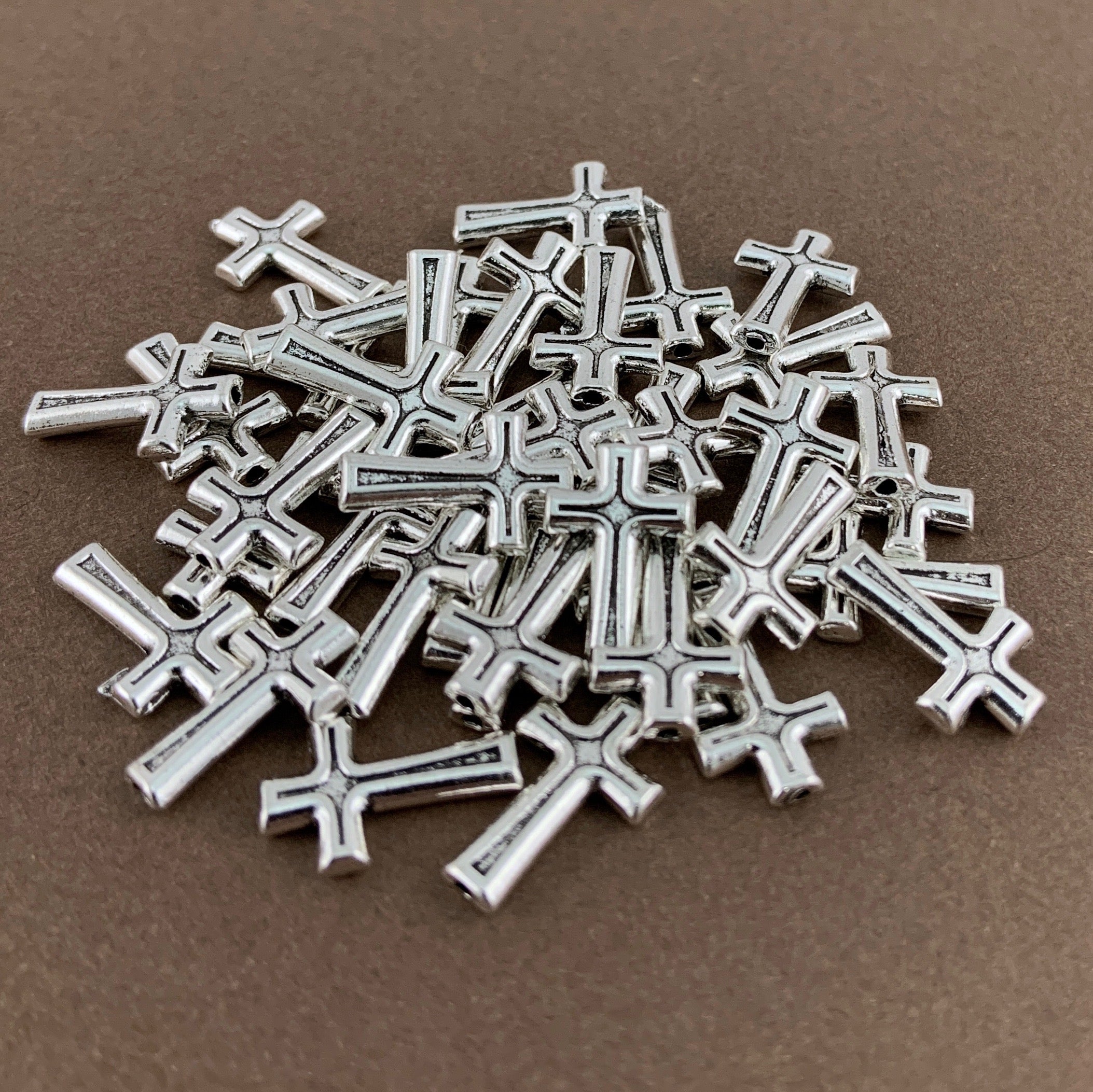 Cross Beads for Jewelry, Antique Silver Bead | Bellaire Wholesale