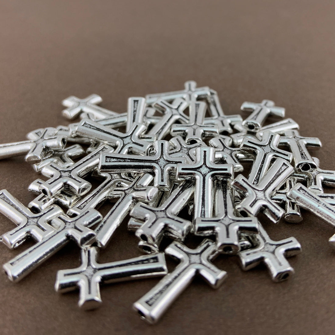 Cross Beads for Jewelry, Antique Silver Bead | Bellaire Wholesale
