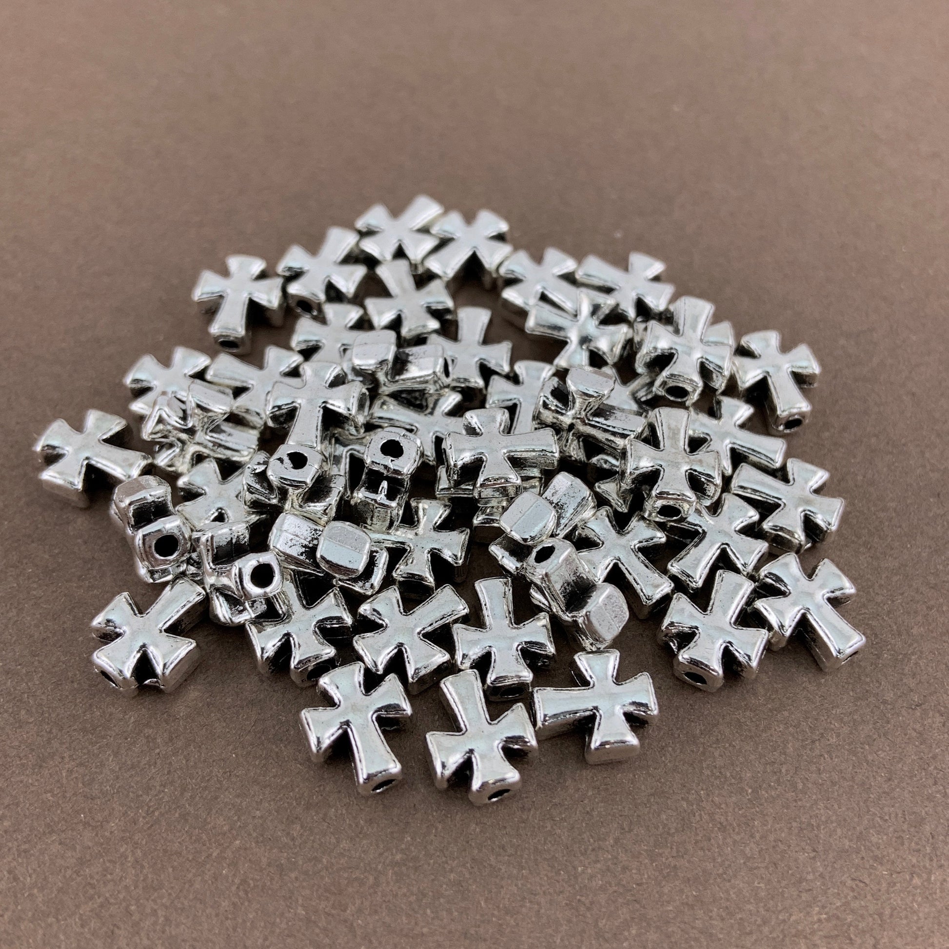 Cross Beads for Jewelry, Antique Silver Bead | Bellaire Wholesale