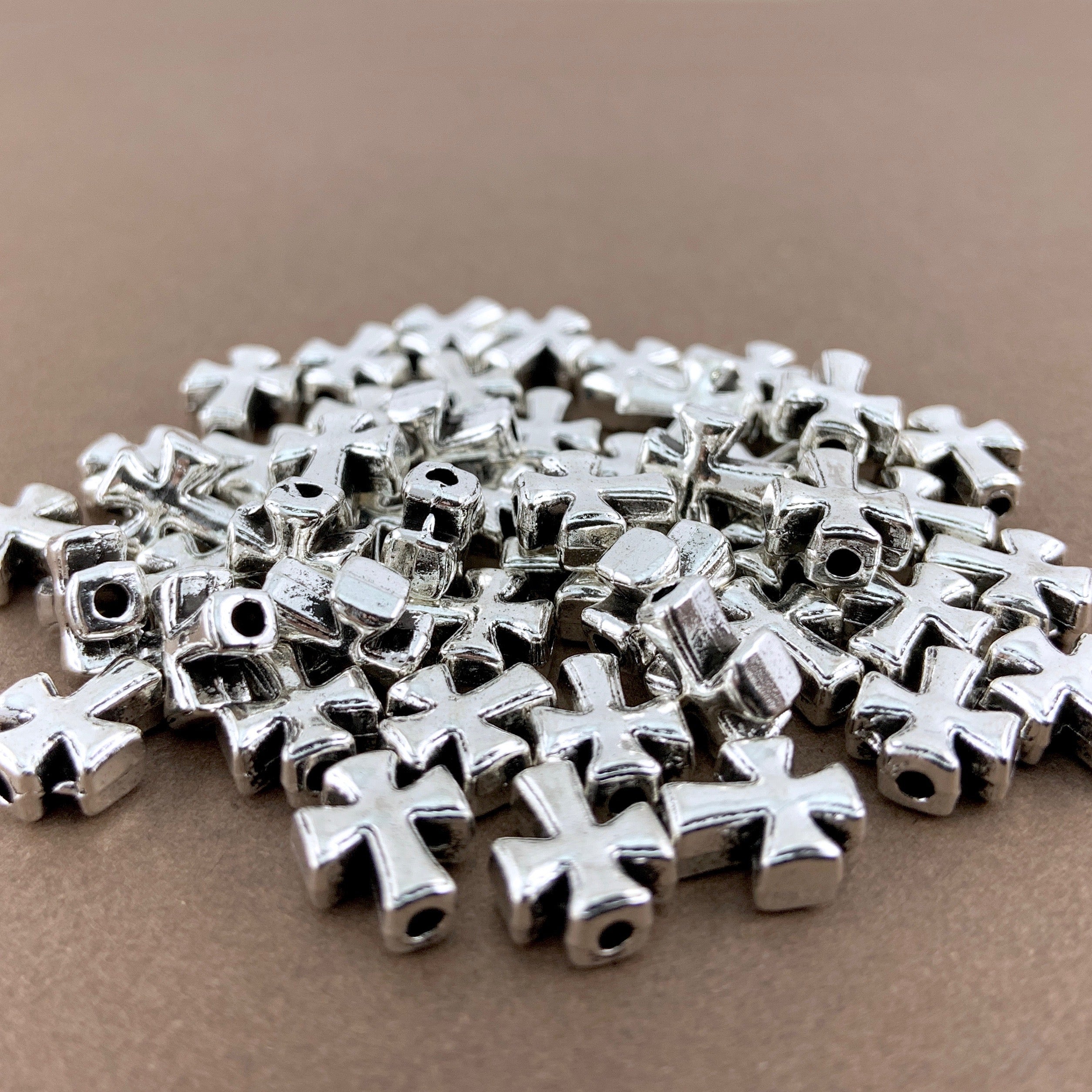 Cross Beads for Jewelry, Antique Silver Bead | Bellaire Wholesale
