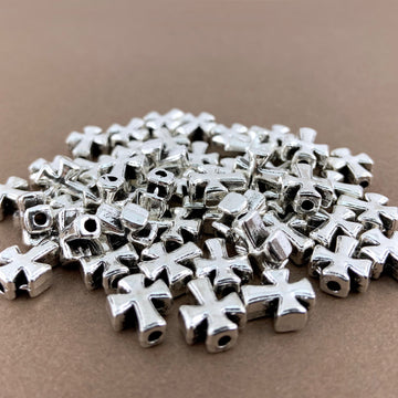 Cross Beads for Jewelry, Antique Silver Bead | Bellaire Wholesale