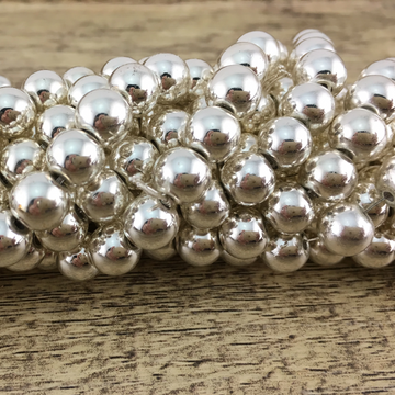 6mm Silver Hematite Bead | Bellaire Wholesale