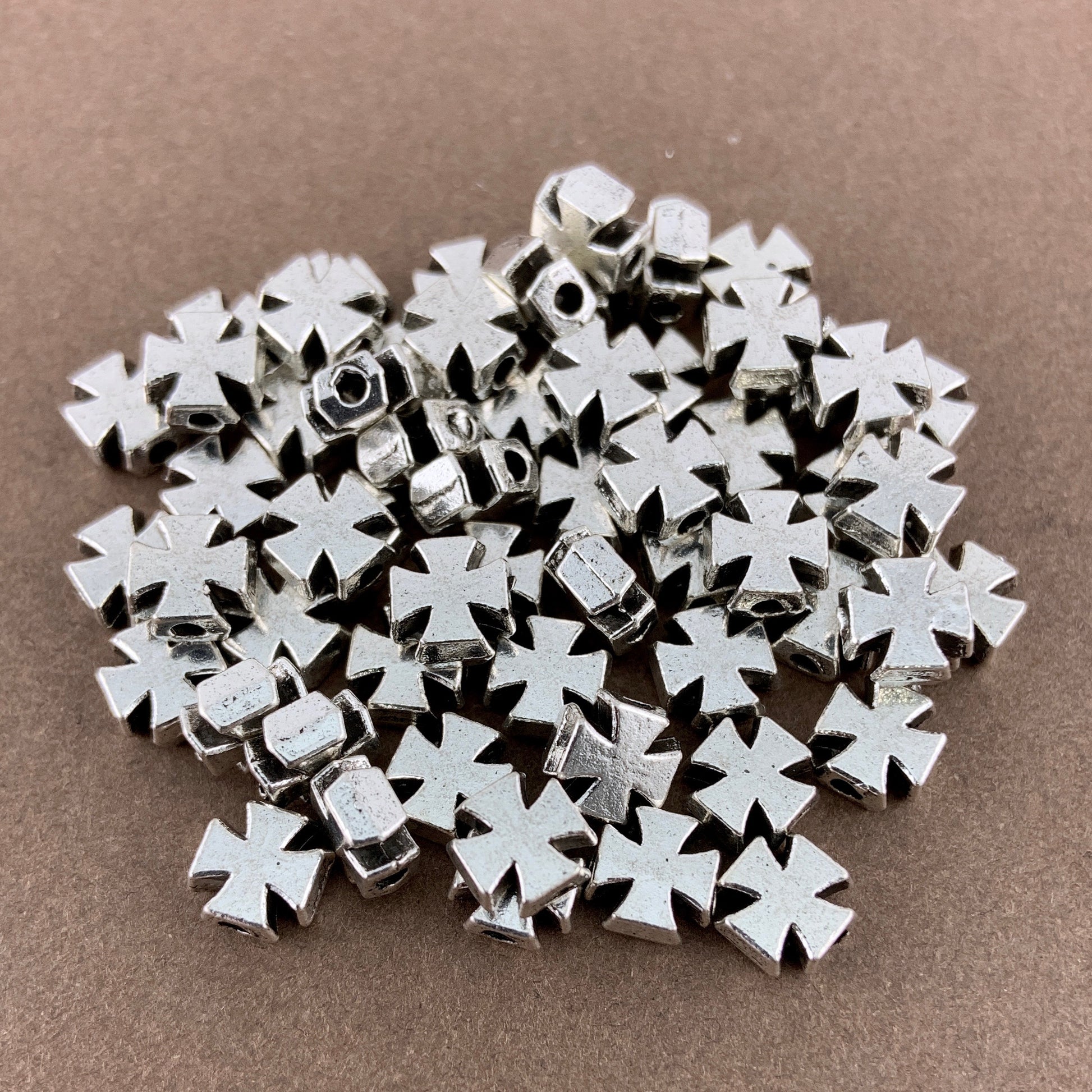 Cross Beads for Jewelry, Antique Silver Bead | Bellaire Wholesale