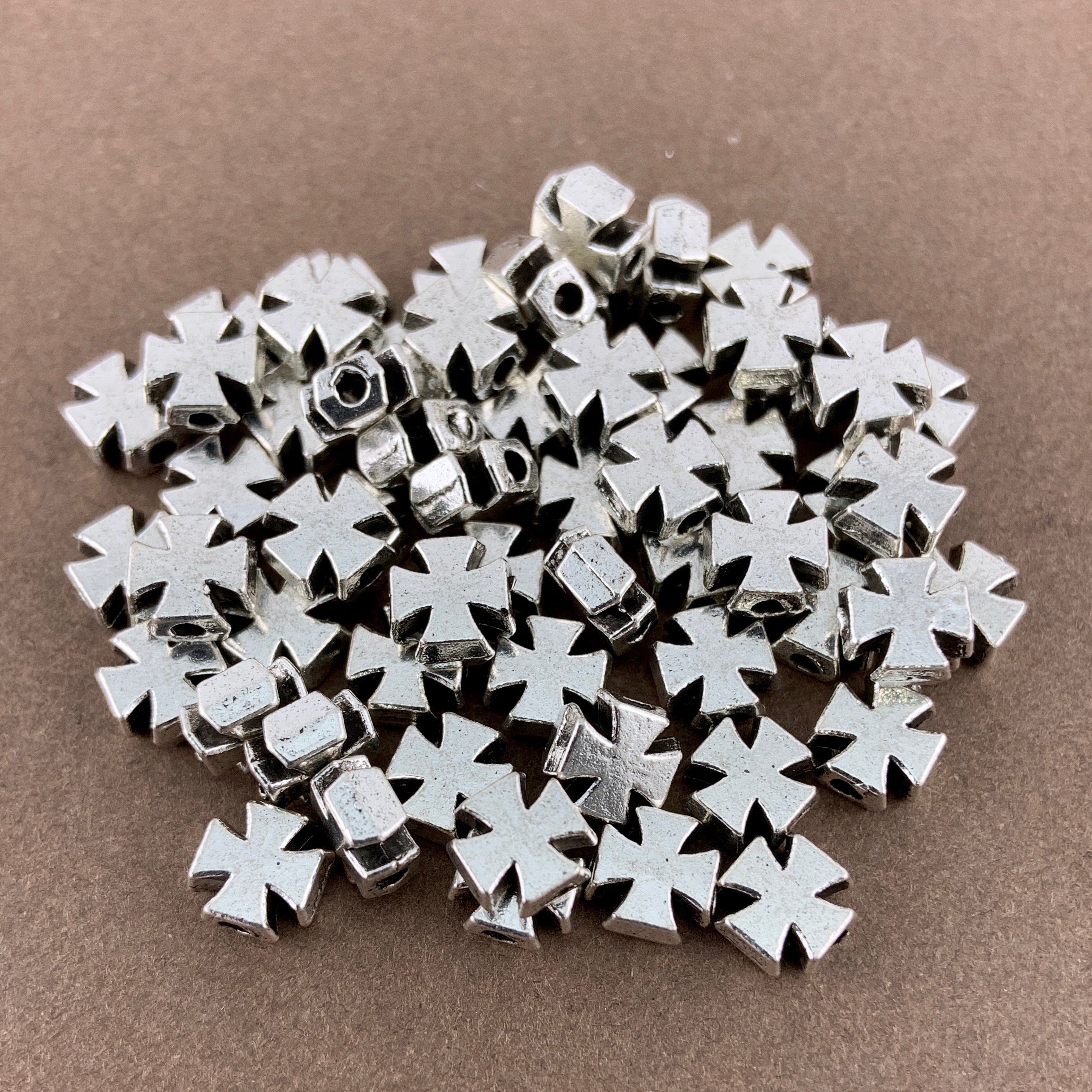 Cross Beads for Jewelry, Antique Silver Bead | Bellaire Wholesale