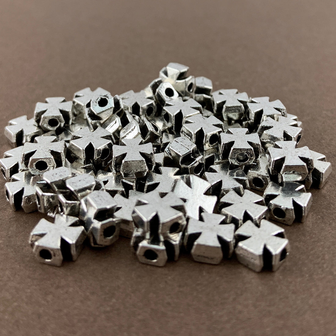 Cross Beads for Jewelry, Antique Silver Bead | Bellaire Wholesale