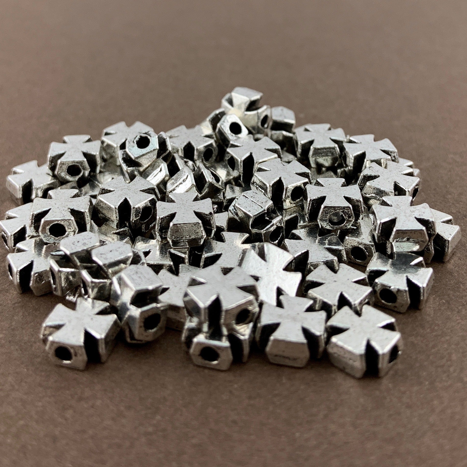 Cross Beads for Jewelry, Antique Silver Bead | Bellaire Wholesale