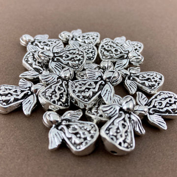 Angel Beads with Wings, Antique Silver Bead | Bellaire Wholesale