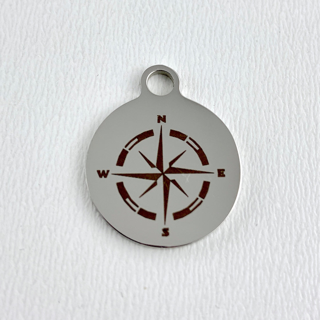 Compass Logo Laser Engraved Charm | Bellaire Wholesale