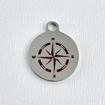 Compass Logo Laser Engraved Charm | Bellaire Wholesale