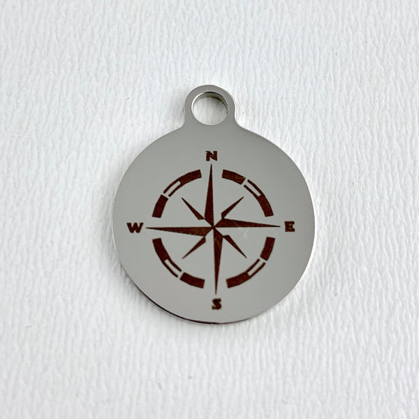 Compass Logo Laser Engraved Charm | Bellaire Wholesale
