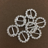 Silver Round Invitation Buckle Embellishments | Bellaire Wholesale