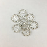 Silver Round Invitation Buckle Embellishments | Bellaire Wholesale