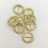 Gold Round Invitation Buckle Embellishments | Bellaire Wholesale