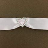 Silver Heart Invitation Buckle Embellishments | Bellaire Wholesale