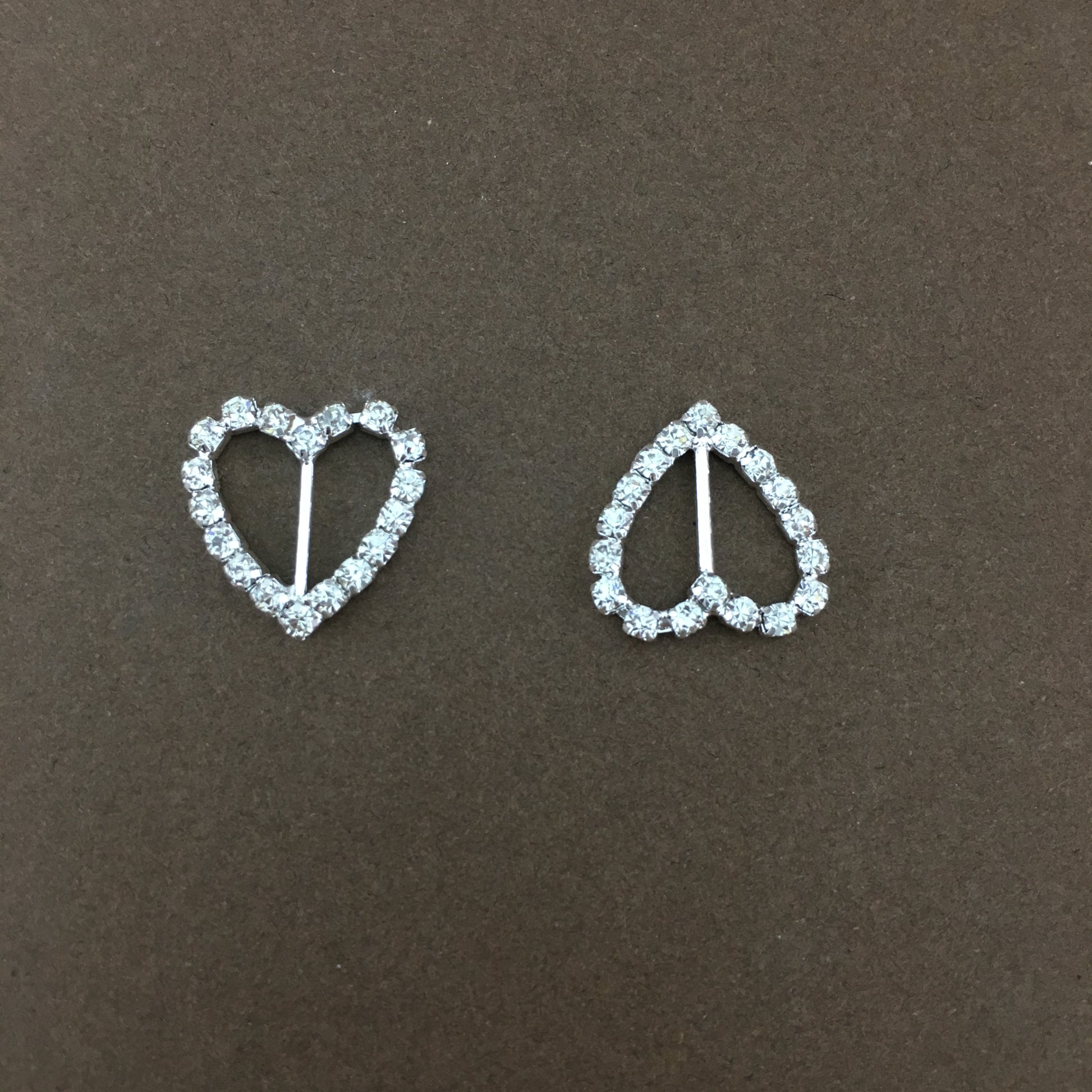 Silver Heart Invitation Buckle Embellishments | Bellaire Wholesale